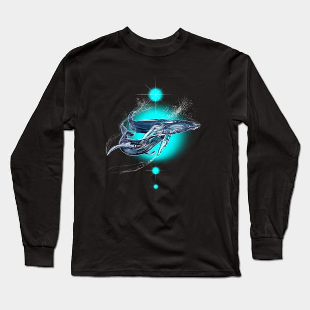 COSMIC WHALES Long Sleeve T-Shirt by KARMADESIGNER T-SHIRT SHOP